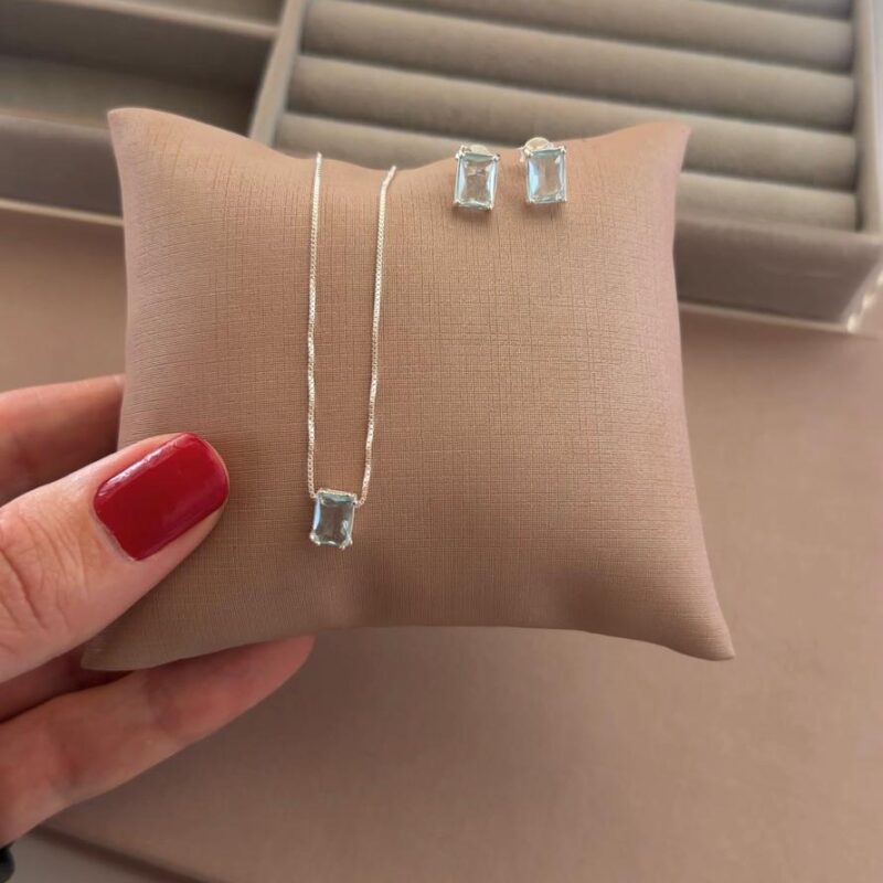 conjunto azul em caixa alta 45 cm
