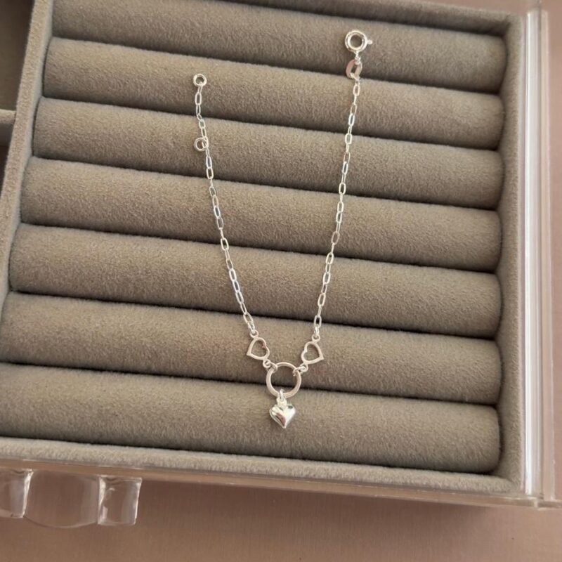 Pulseira coração  18 cm