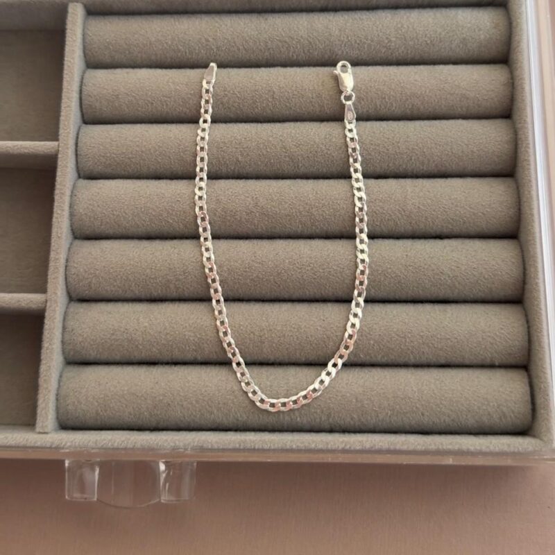 pulseira masculina 3.3mm 21 cm