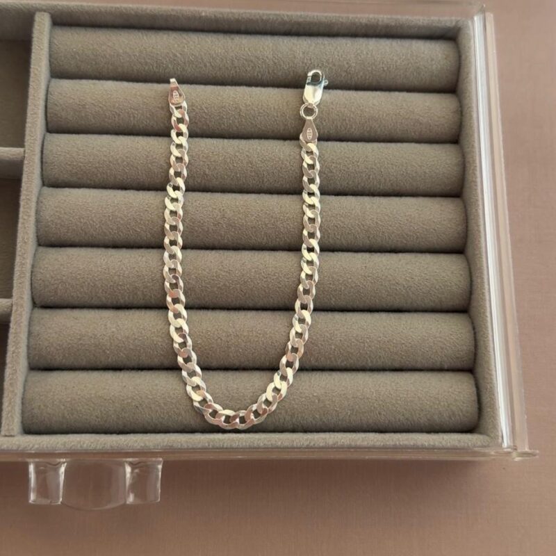 pulseira masculina 4mm 21 cm