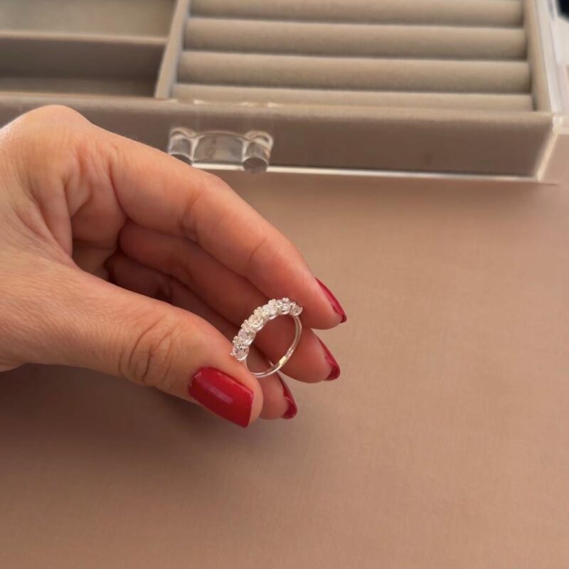 Anel aparador zirconia